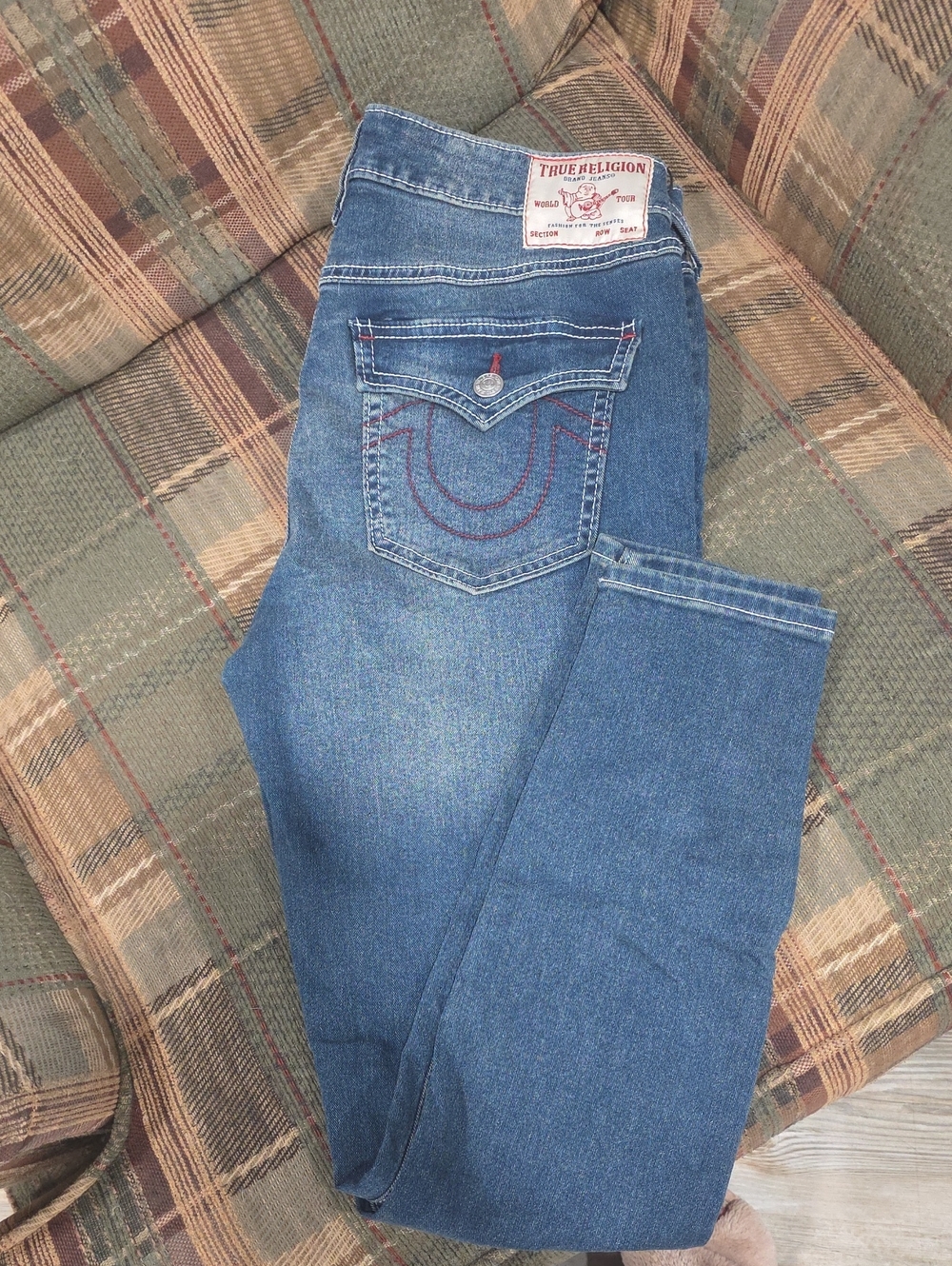 True Religion Women’s Medium Blue Straight Leg Jeans